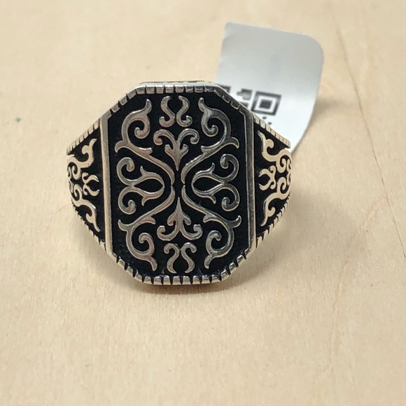 925 Sterling Silver Handmade Design Men's Ring - Picture 5 of 6